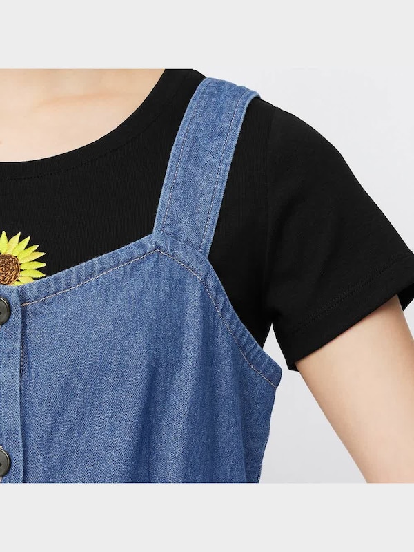 ライトデニムジャンパードレスOSQ