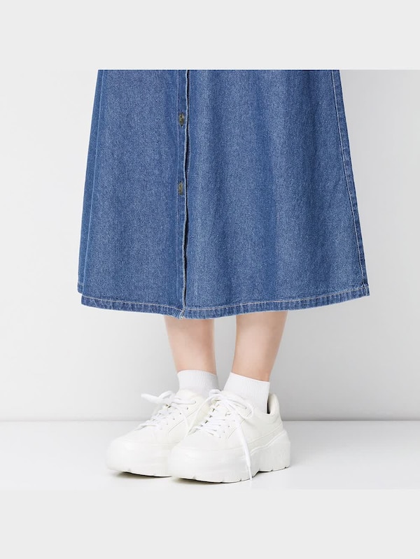 ライトデニムジャンパードレスOSQ