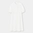 バンドカラーシャツワンピース(5分袖)Q-OFF WHITE