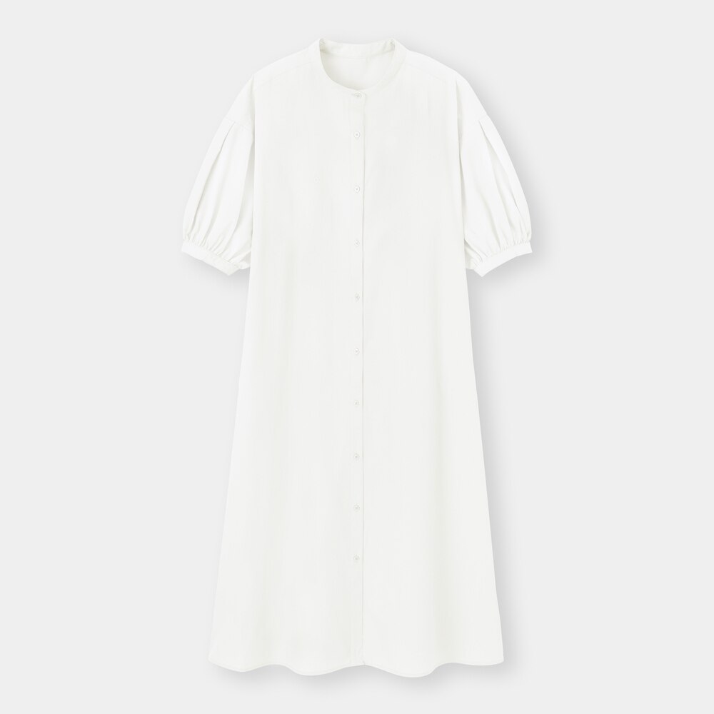 バンドカラーシャツワンピース 5分袖 Q Gu ジーユー 公式通販オンラインストア