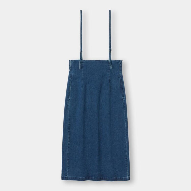Gu公式 サスペンダー付きデニムナロースカートsd ファッション通販サイト