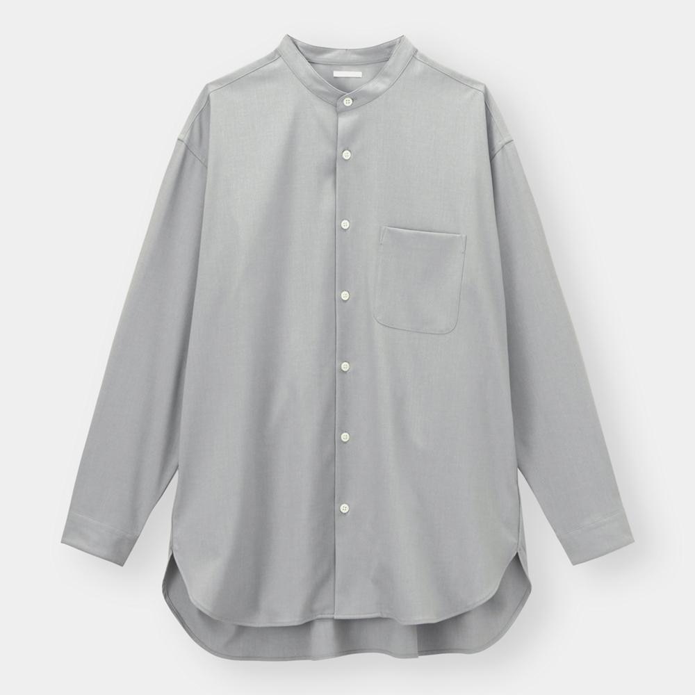 オーバーサイズバンドカラーシャツ 長袖 セットアップ可能 Gu ジーユー 公式通販オンラインストア