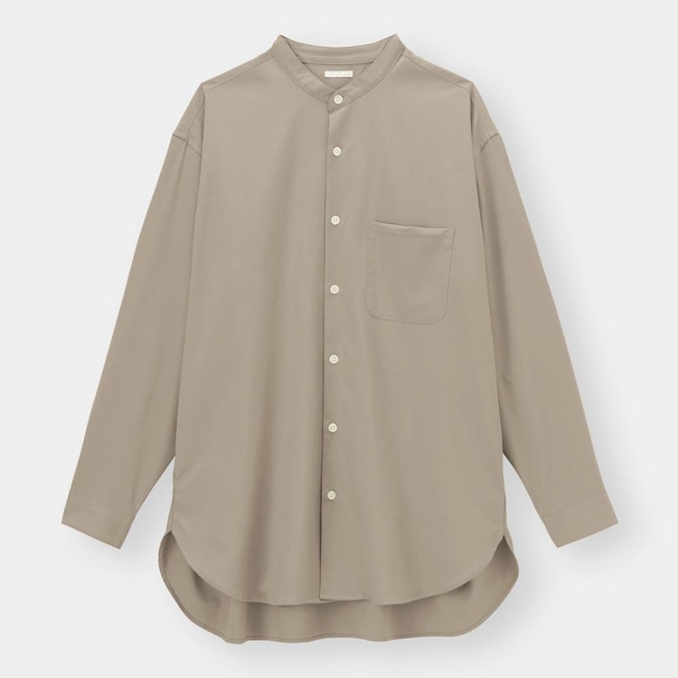 Gu公式 オーバーサイズバンドカラーシャツ 長袖 セットアップ可能 ファッション通販サイト