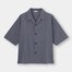 ドライワイドフィットオープンカラーシャツ(5分袖)(セットアップ可能)-BLUE