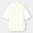 ブロードオーバーサイズシャツ(5分袖)-WHITE