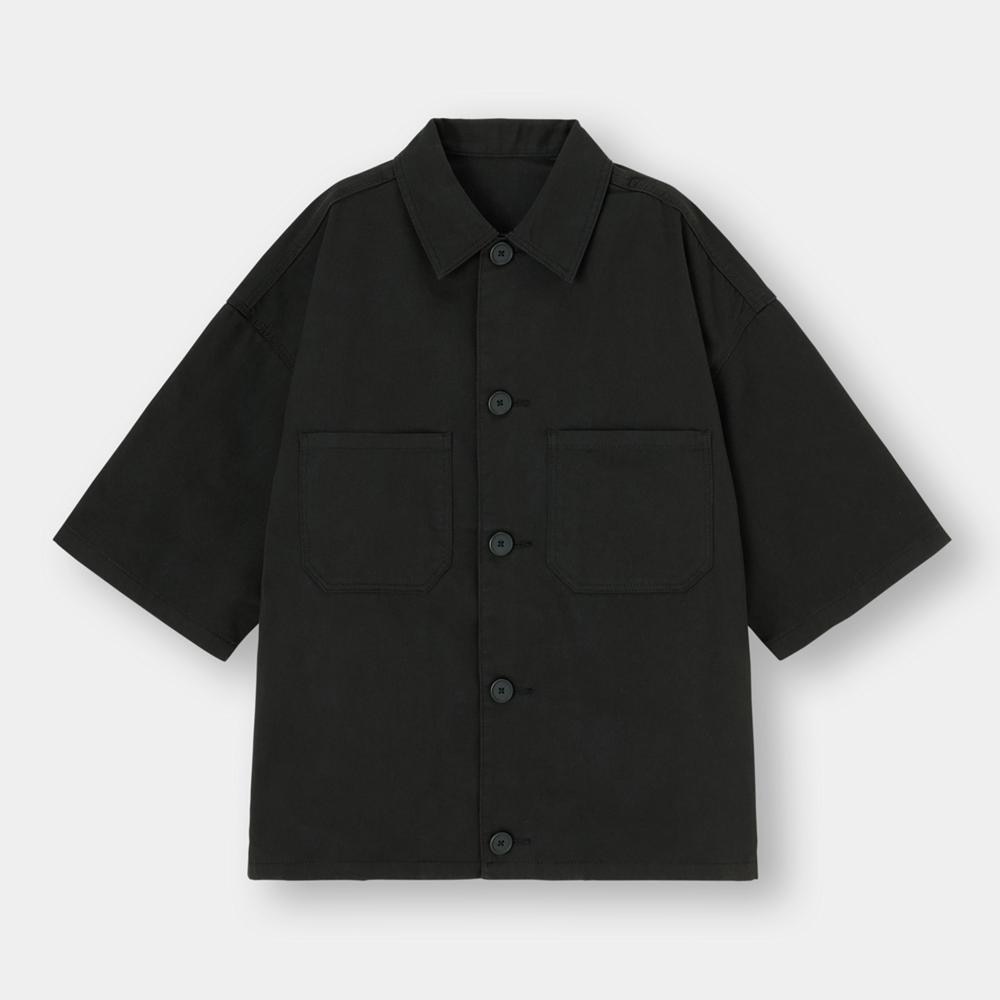 （GU）シェフシャツ(5分袖)(セットアップ可能)