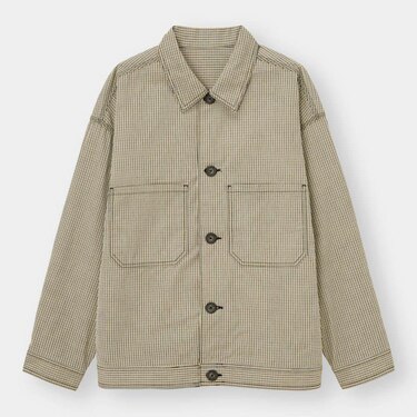 Gu公式 シェフジャケット チェック セットアップ可能 ファッション通販サイト