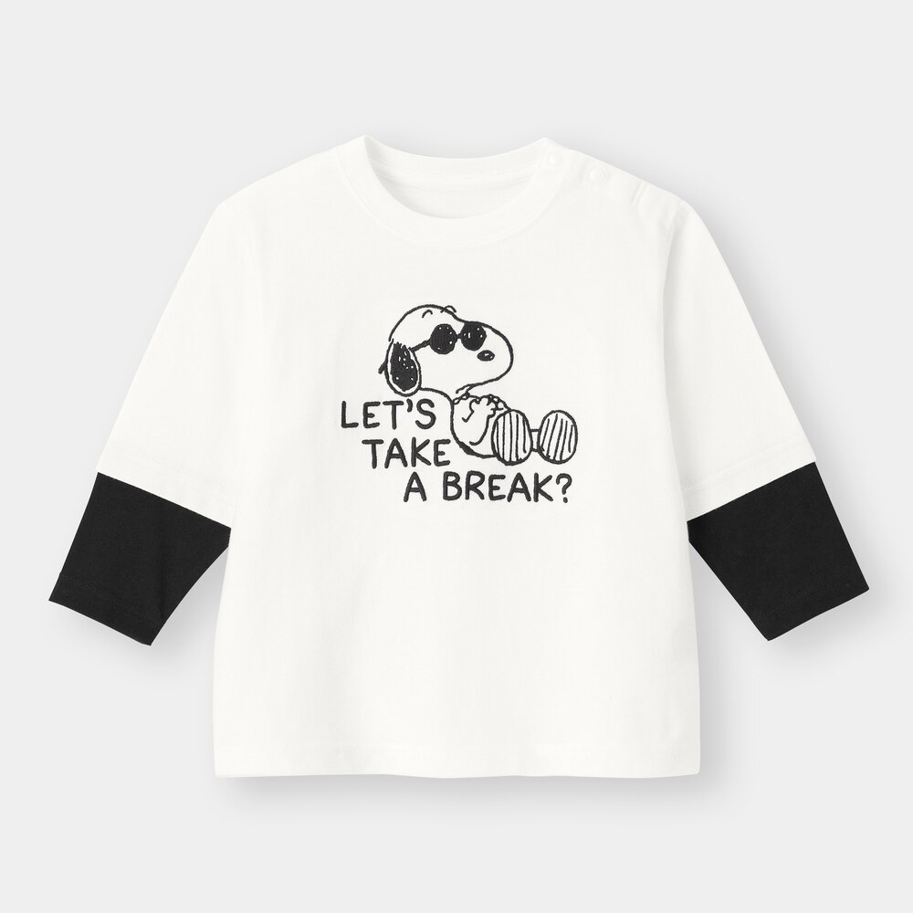 （GU）BABY(TODDLER)BOYSレイヤードT(長袖)Peanuts +Eのサムネイル