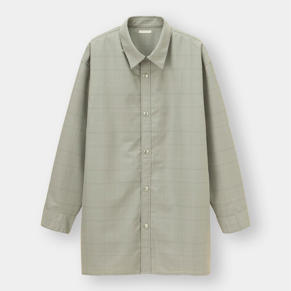 シャツコート 長袖 チェック Nt E Gu ジーユー 公式通販オンラインストア