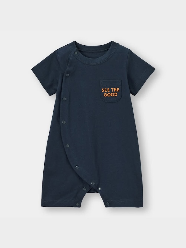 BABY(NEWBORN)カバーオール(半袖)(ロゴ)+E