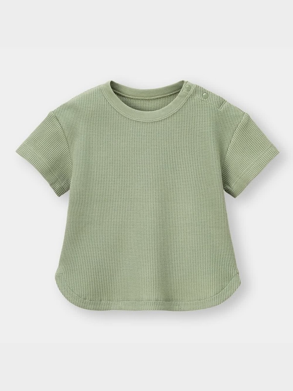 BABY(TODDLER)ワッフルクルーネックT(半袖)+E