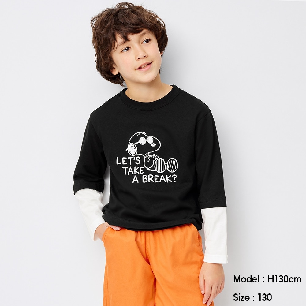 Uniqloのkids ピーナッツ 21 秋冬 Ut グラフィックtシャツ 長袖 Stylehint