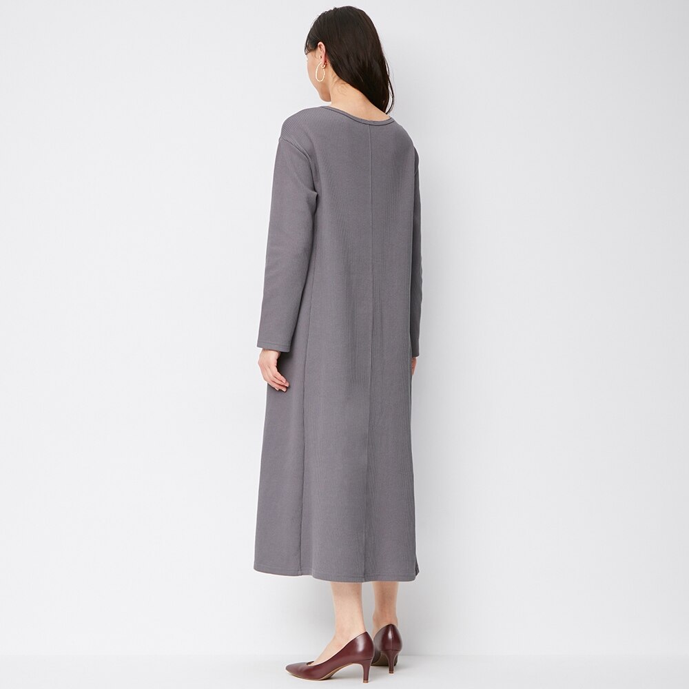 Gu公式 リブaラインワンピース 長袖 ファッション通販サイト