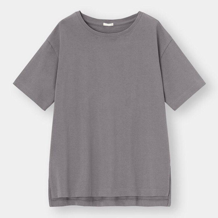 Gu公式 ヘビーウェイトボックスチュニックt 5分袖 ファッション通販サイト