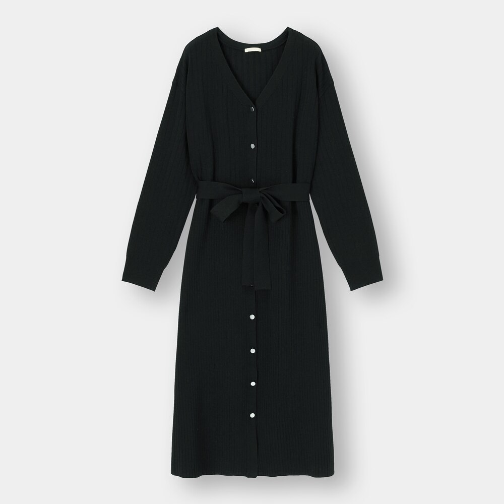 Gu公式 リブ2wayロングカーディガン 長袖 Z E ファッション通販サイト