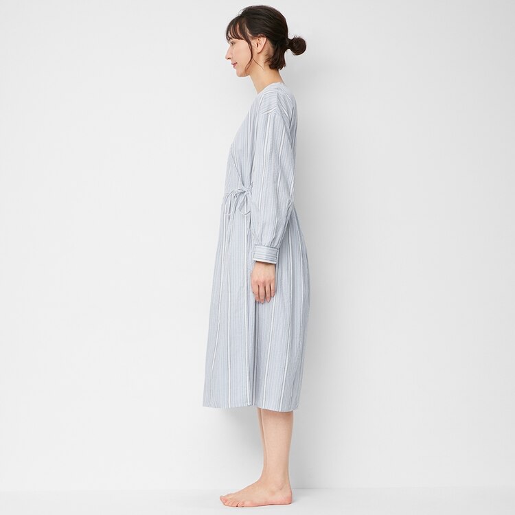 コットンラウンジワンピース 長袖 ストライプ X Gu ジーユー 公式通販オンラインストア