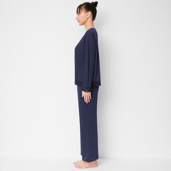 裾レースラウンジセット(長袖)+X