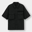 ミリタリーオーバーサイズシャツ(5分袖)+X-BLACK