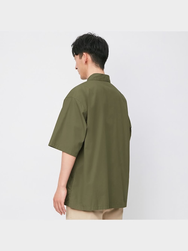 ミリタリーオーバーサイズシャツ(5分袖)+X
