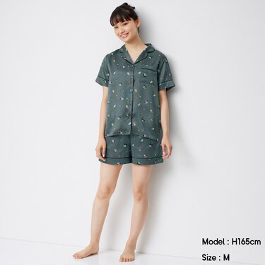 Gu公式 サテンパジャマ 半袖 Disney Wfc ファッション通販サイト