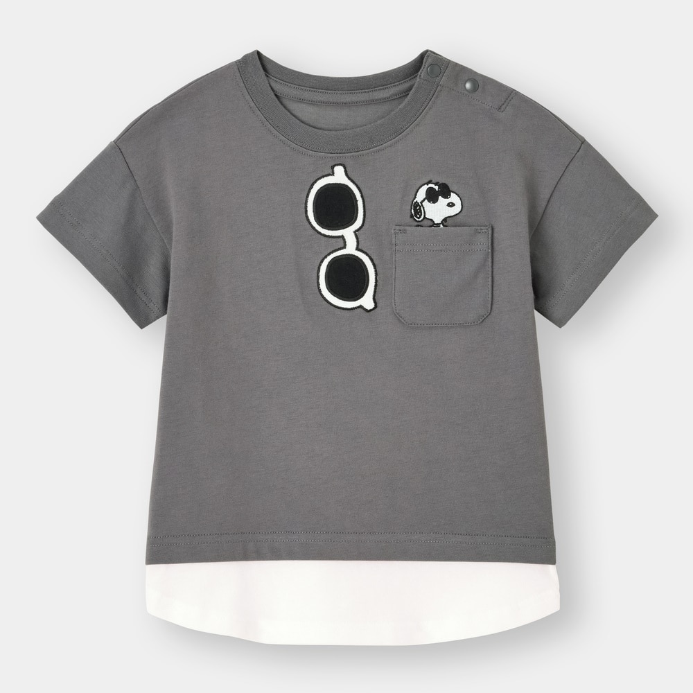 （GU）BABY(TODDLER)BOYSレイヤードT(半袖)Peanuts +Eのサムネイル