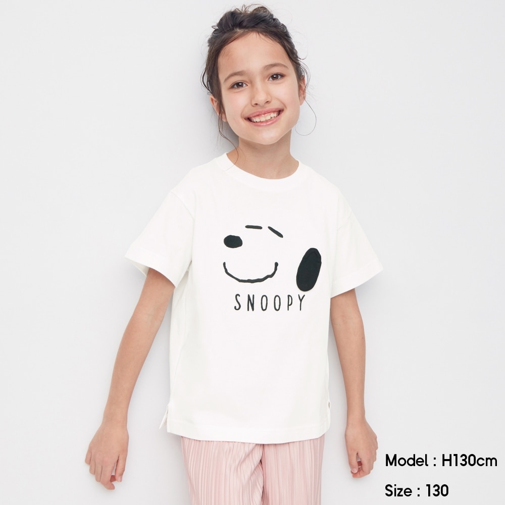 （GU）GIRLSグラフィックT(半袖)Peanuts +Eのサムネイル