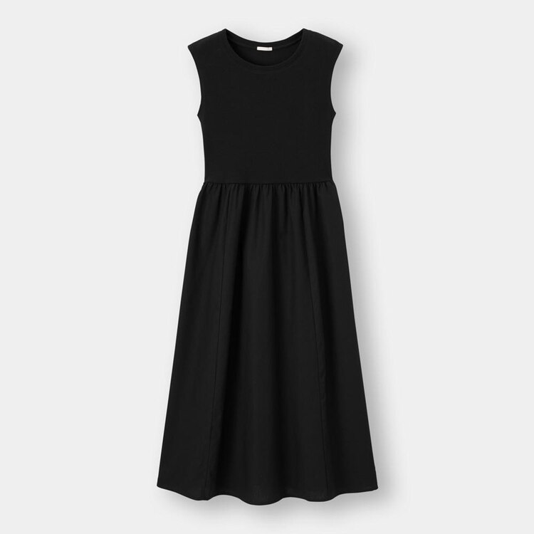 Gu公式 布帛コンビネーションワンピース ノースリーブ ファッション通販サイト