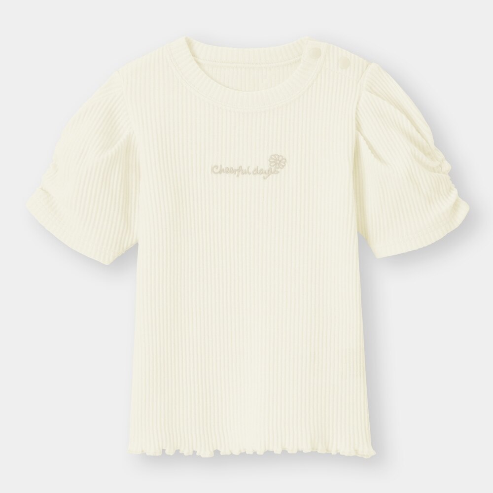 BABY(TODDLER)GIRLSボリュームスリーブリブT(半袖)+E(セットアップ可能)のサムネイル