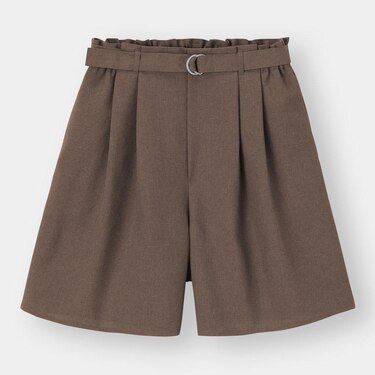 Gu公式 ベルト付きフレアショートパンツ セットアップ可能 ファッション通販サイト