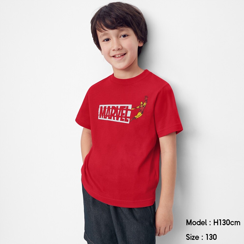 （GU）KIDS(男女兼用)グラフィックT(半袖)MARVEL 4+Xのサムネイル