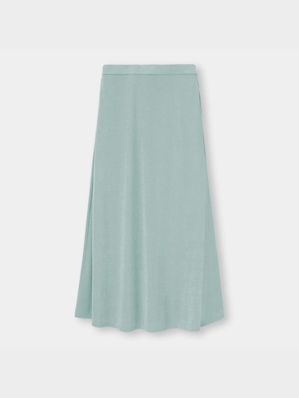 カットソーシャイニーフレアロングスカート