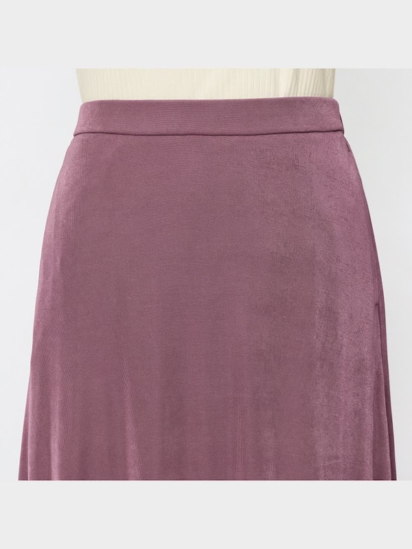 カットソーシャイニーフレアロングスカート