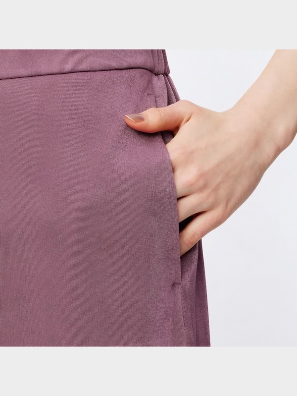 カットソーシャイニーフレアロングスカート