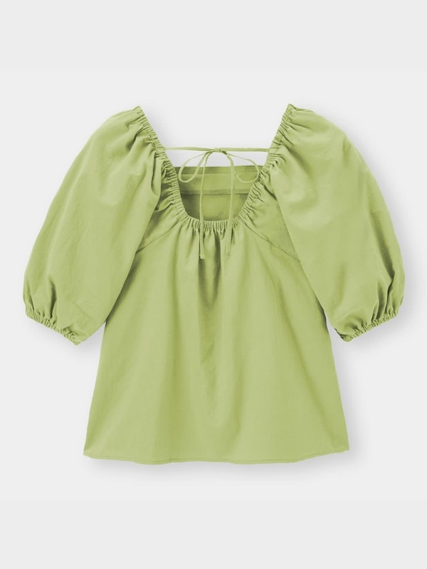 スクエアネックブラウス(5分袖)