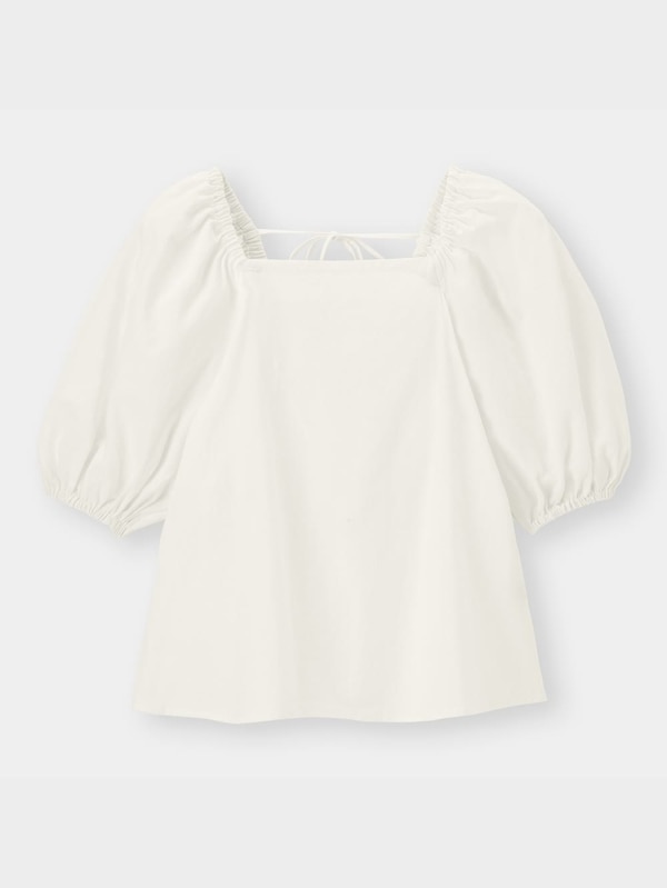 スクエアネックブラウス(5分袖)