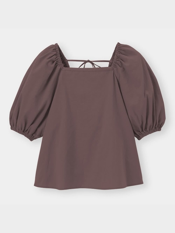 スクエアネックブラウス(5分袖)