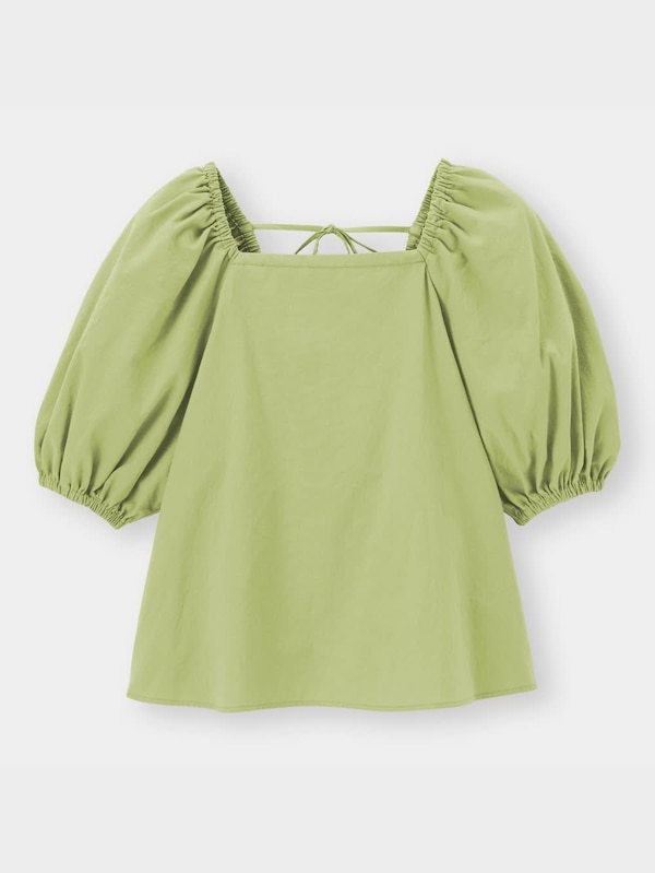 スクエアネックブラウス(5分袖)