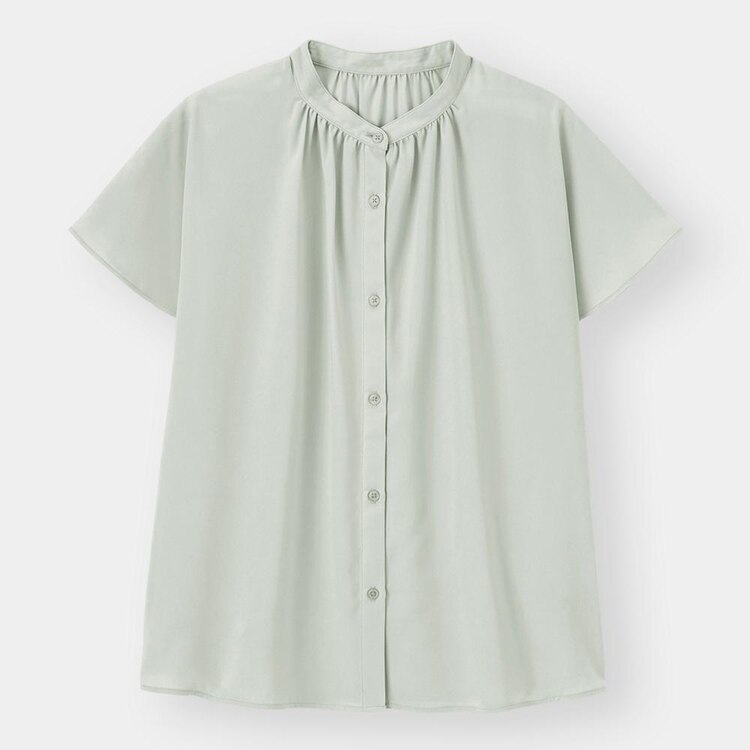 エアリーバンドカラーシャツ 半袖 Gu ジーユー 公式通販オンラインストア