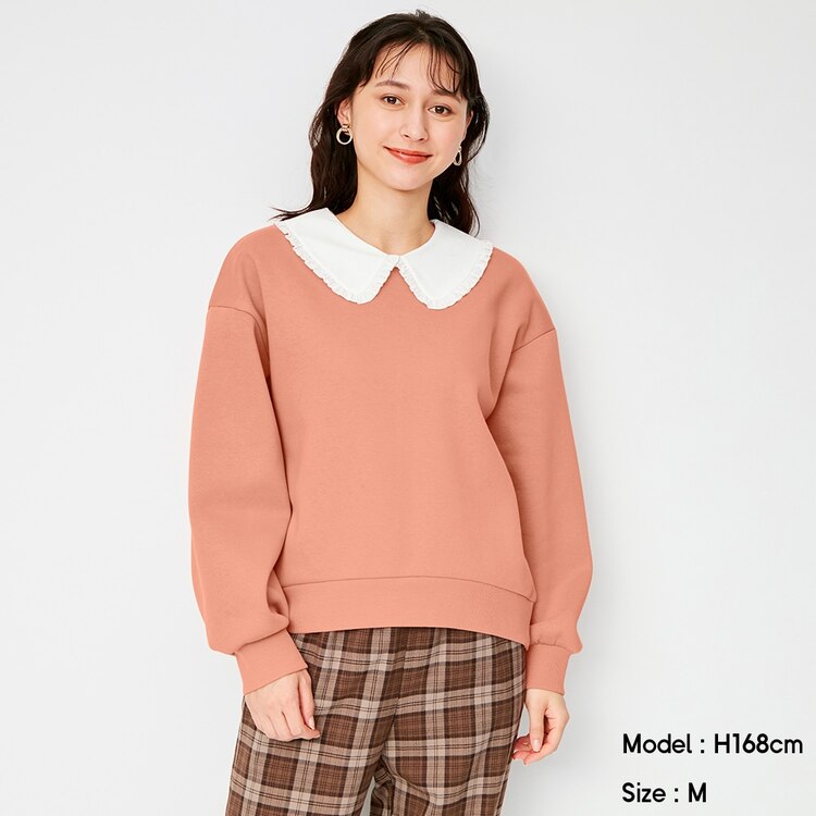 ビッグカラースウェットプルオーバー 長袖 Gu ジーユー 公式通販オンラインストア