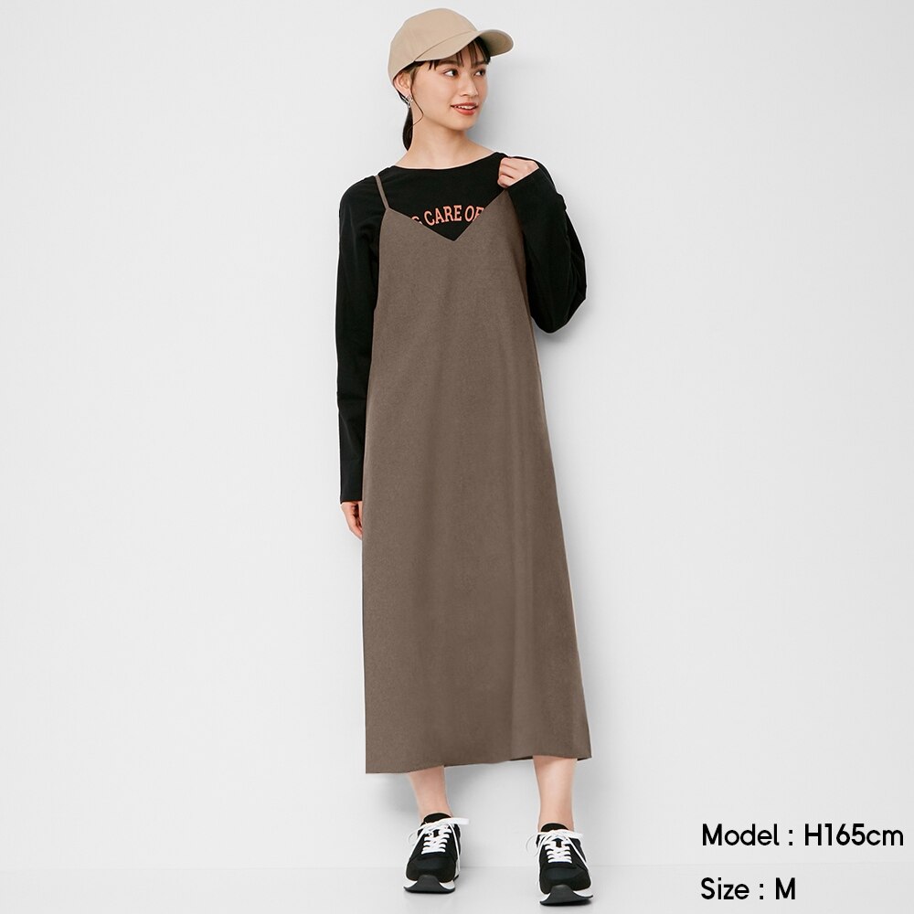 Gu公式 Vネックキャミソールワンピース ファッション通販サイト