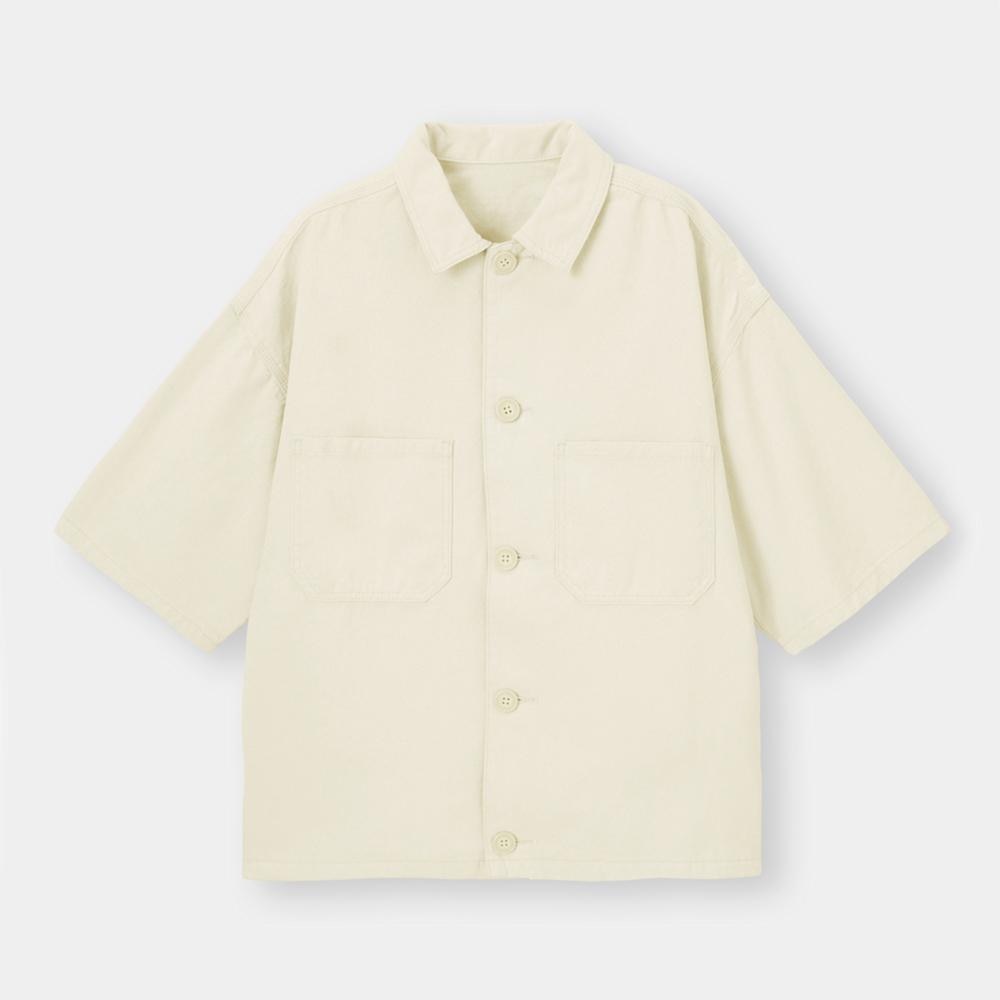 GU公式 | デニムシェフシャツ(5分袖)(セットアップ可能)