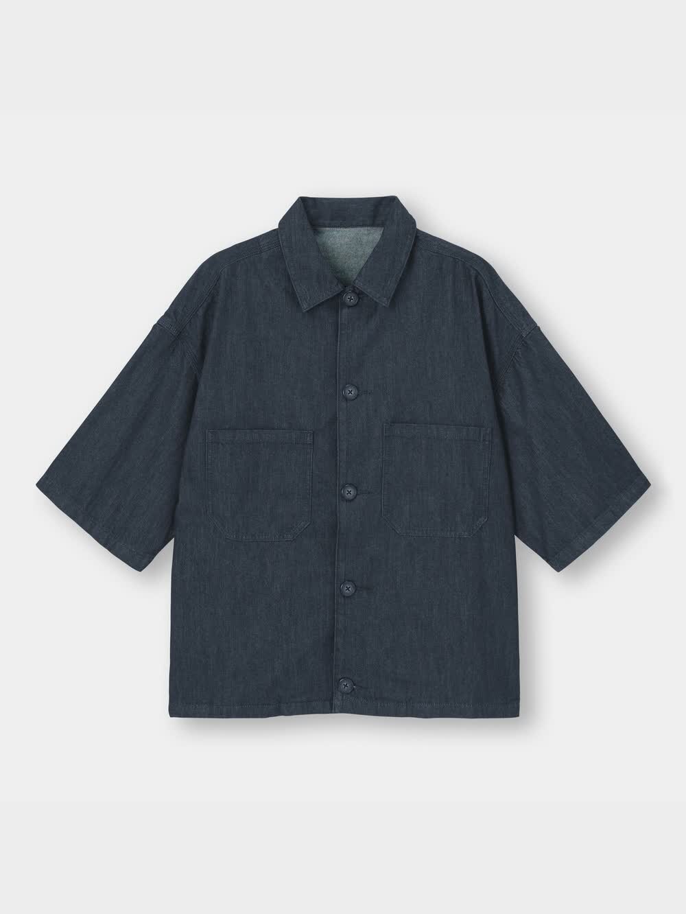 GU公式 | デニムシェフシャツ(5分袖)(セットアップ可能) GU公式 | デニムシェフシャツ(5分袖)(セットアップ可能)