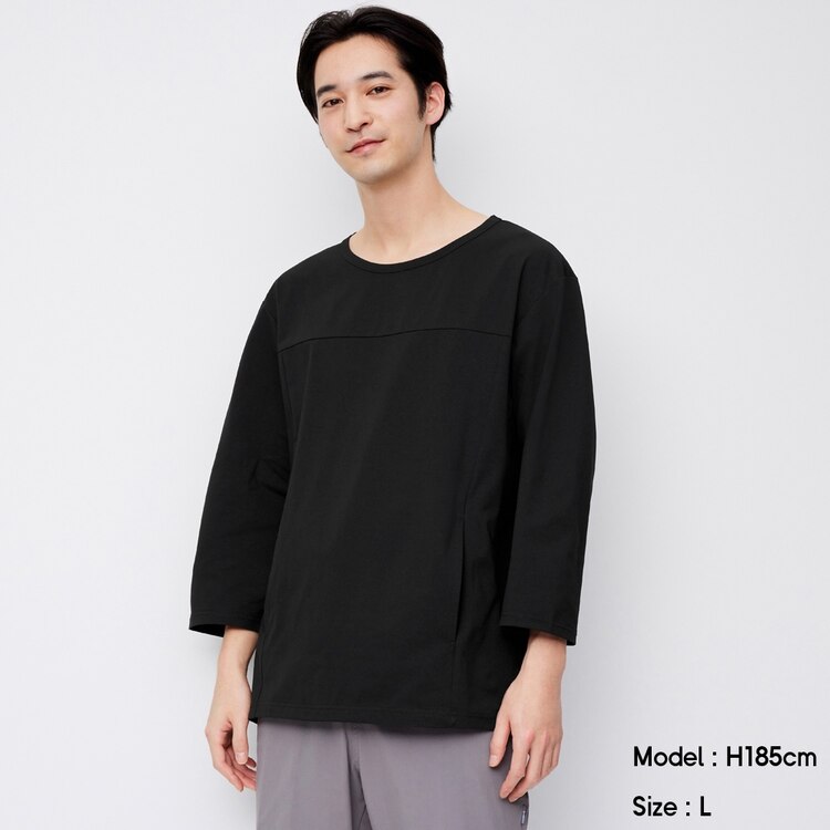 アクティブストレッチビッグプルオーバー 7分袖 Ga E Gu ジーユー 公式通販オンラインストア