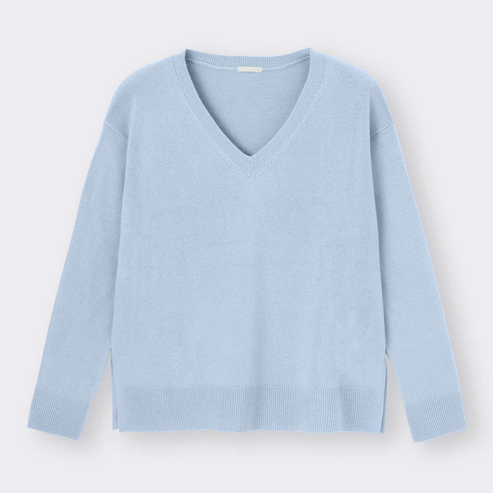 GU公式 | ソフトリッチVネックセーター(長袖)