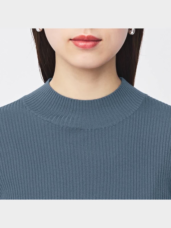 リブハイネックセーター(長袖)