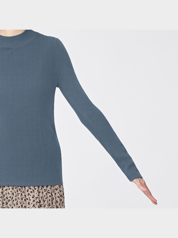 リブハイネックセーター(長袖)