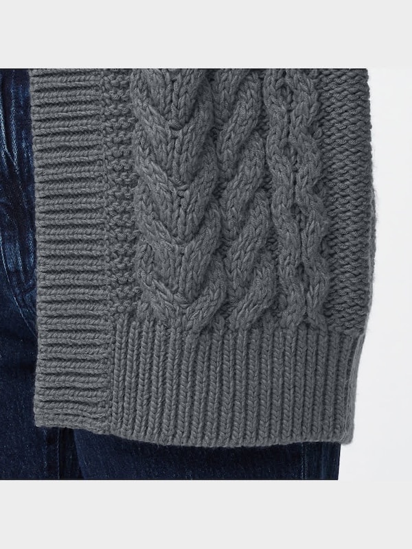 チャンキーニットボーイフレンドカーディガン(長袖)