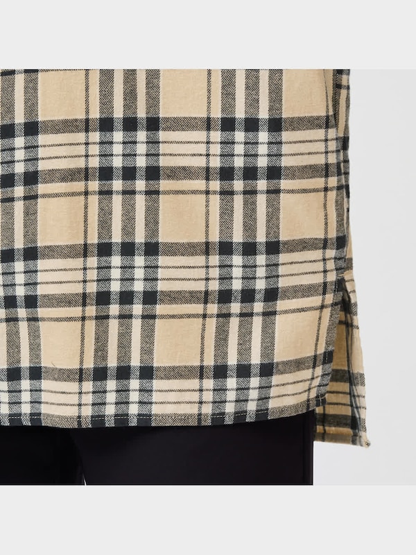 フランネルオーバーサイズシャツ(長袖)(チェックD)+X