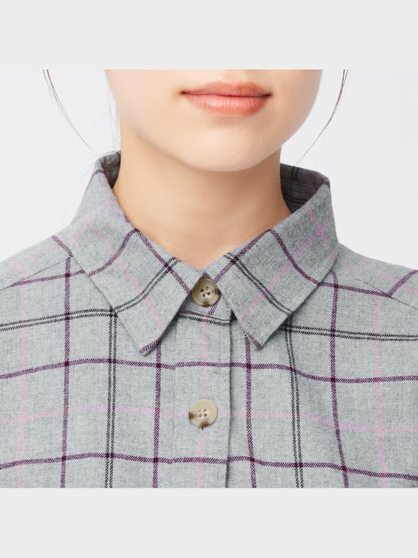 フランネルオーバーサイズシャツ(長袖)(チェックE)+EC