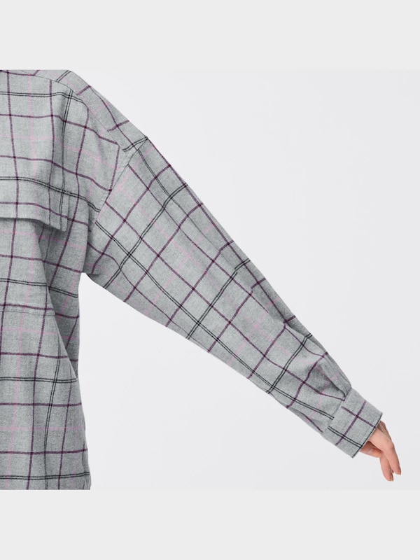 フランネルオーバーサイズシャツ(長袖)(チェックE)+EC